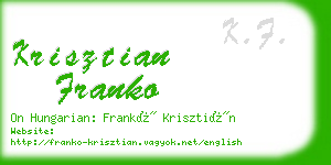 krisztian franko business card